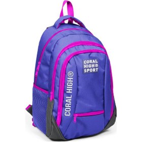 Resim Coral High Sport Lavanta Gri Dört Bölmeli Sırt Çantası 23453 