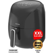 Resim Goldmaster Foodchef 2000 Watt Yüksek Güç 6,4 Litre Geniş Xxl Dokunmatik Airfryer Yağsız Sıcak Hava Fritözü • 2000W Performans 