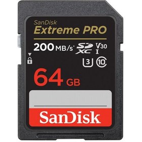 Resim SanDisk 64GB Extreme PRO UHS-I SDXC 200MB/s V30 Hafıza Kartı 