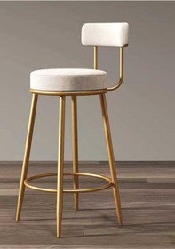 Resim J&S QUALİTY Bar Sandalyesi Ikea,şık Kadın Tasarımı Krom Kaplama 75 Cm Mutfak Adası Bar Sandalyesi, Taburesi. 