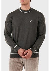 Resim Emporio Armani Erkek Kazak 6d1mxh 1mjlz F626 Haki Haki 