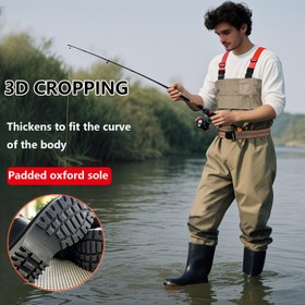 Resim Nylon Yüksek Kaliteli Balıkçılık Botları Ayarlanabilir Kayışlar, Dayanıklı Kalınlaştırılmış Kumaş ve Kilitli Ayak Desteği - Av, Balıkçılık, Bahçe İşleri, Araba Yıkama, Çiftlik İşleri, Balıkçılık Botları, Açık Hava Ekipmanları, Spor Tasarımı, Nefes Alabilir Malzeme, İş Giyim Botları, Aktif Yaşam 