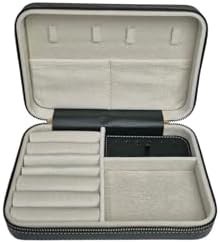 Resim Kadın Takı Kutusu Ahşap Çok Gözlü, Taşınabilir, Fermuarlı Mücevher Saklama ve Düzenleme Kutusu – Yüzük, Kolye, Bilezik Organizer” 