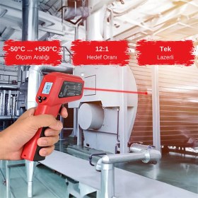 Resim Sevgift ST8550 Lazerli Dijital Termometre 550°C | Infrared 