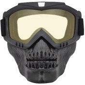 Resim Motosiklet Maskesi, Kask Gözlüğü, Motokros Gözlüğüsarı 