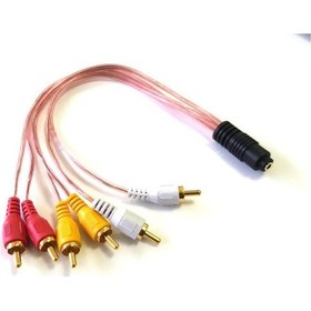Resim Electroon 3.5Mm Dişi - 6 Rca Erkek 5+1 Kablosu 