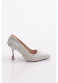 Resim Dgn 25035 Kadin Topuklu Ayakkabi GÜMÜŞ 