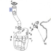 Resim PSA 13182829 | Opel Corsa D Su Fiskiye Deposu Dolum Borusu Orijinal 