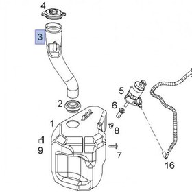 Resim PSA 13182829 | Opel Corsa D Su Fiskiye Deposu Dolum Borusu Orijinal 