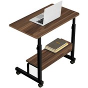 Resim Sekizincicaddedizayn Yükseklik Ayarlı Raflı Laptop Sehpası - Ceviz (Tekerli) Ceviz 