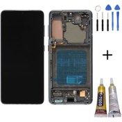 Resim Te Samsung Uyumlu S21 G990 Uyumlu Çıtalı Oled Lcd Ekran Siyah Montajkiti 