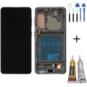 Resim Te Samsung Uyumlu S21 G990 Uyumlu Çıtalı Oled Lcd Ekran Siyah Montajkiti 
