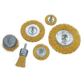 Resim 6057 Pimli Dairesel Çelik Tel Fırça Seti 6 Parça 