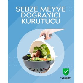 Resim Pileli Store Süzgeçli Hazneye Sahip Çok Amaçlı Rende ve Dilimleyici 