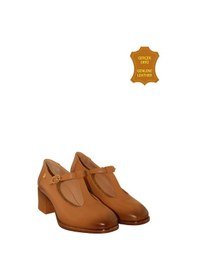 Resim Venüs 2512705y Vintage Topuklu Mary Jane Model Kadın Deri Ayakkabı Taba M Taba 