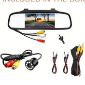 Resim Xuweiwei Chıcoque 10.92cm Ekran Araba Geri Görüş Kamerası Kiti 8 Adet Benzersiz Tarzda 20 Dakika Kolay Kurulum Dayanıklı Yapı Araba Aksesuarları 