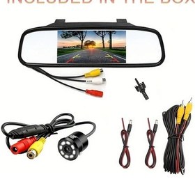 Resim Xuweiwei Chıcoque 10.92cm Ekran Araba Geri Görüş Kamerası Kiti 8 Adet Benzersiz Tarzda 20 Dakika Kolay Kurulum Dayanıklı Yapı Araba Aksesuarları 