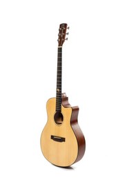 Resim Strauss Sa-400 Akustik Gitar - Masif Ladin Ön Kapak- Maun 