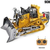 Resim Yeni Rc Ekskavatör Damperli Araba 2.4g Uzaktan Kumanda Mühendislik Araç Paletli Bulldozer Bulldozer 