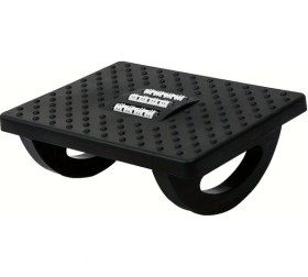 Resim Willowhaven Siyah Yarı Yuvarlak Ofis Pufu Kaymaz Ev Ve Koltuk Altı Ayak Dinlendirici Siyah 