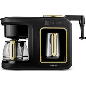 Resim Karaca Hatır Plus Barista Steel 6 in 1 Konuşan Közde Türk Kahve Makinesi Mineral Gold 