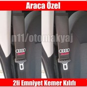 Resim Audi A4 B8 2008-2016 Oto Koltuk Deri Kemer Kılıfı 