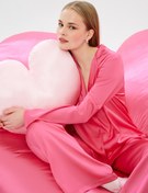 Resim Standart Bel Bol Paça Saten Pijama Altı 