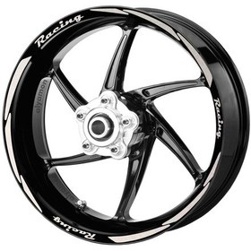 Resim Deeb Motosiklet Jant Şeridi Racing Beyaz Beyaz Model S N11.34809 