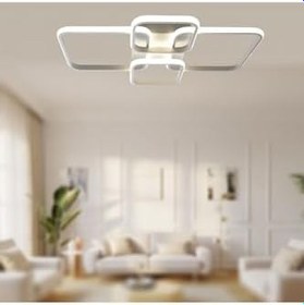 Resim TT AYDINLATMA TT500-4-BY TT Aydınlatma (3 Renk Işık Modüllü) Mat Beyaz Plofonyer 4 lü Led Avize Beyaz 70 x 50 