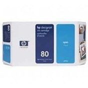 Resim HP C4872A (80) Mavi Cyan Plotter Kartuş Yüksek Kapasite DesignJet 1050 Eski Tarihli 
