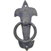 Resim Skygo Antika Tarz Dekoratif Pirinç Lale Kapı Halkası - 165x70mm, Oksit 