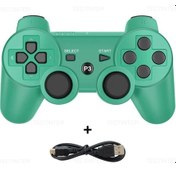 Resim Yeşil Destek Bluetooth Kablosuz Gamepad Playstation 3 Joystick Denetleyicisi Ps3 Controle Aksesuarları Usb Pc Oyun Denetleyicisi 