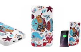 Resim Cosmostech 10.000 Mah Powerbank Özel Resim Balık Temalı, Taşınabilir Güç Bankası 