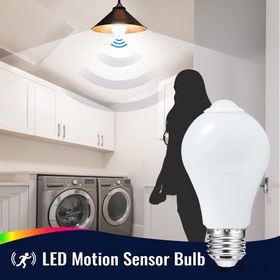 Resim 1-Paket Hareket Sensörlü Ampul Otomatik Sensör Ampul Geceye Başlayan Otomatik Başlatma Kolay Kurulum 9W AC175-265V İç Mekan Gece Lambası İç Mekan Balkon Banyo İçin Uygun Ampul Değişimi 