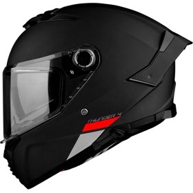 Resim mt Helmets Kask Thunder 4 Sv Solıd A1 Matt Black 2XL Beden Şeffaf Vizör ile Rahat Uyum 
