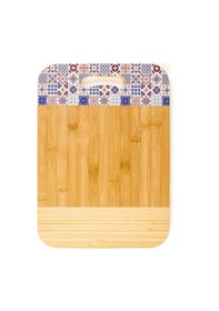 Resim Naturalovee Desenli Bambu Kesme Tahtası - Bej - 36x25,5 Cm Renkli 