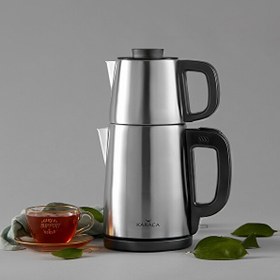 Resim Karaca Tea Break Çelik Inox Siyah Çay Makinesi 