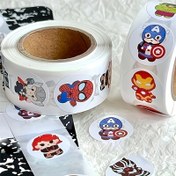 Resim 500 adet Marvel Süper Kahraman Örümcek Adam, Demir Adam, Hulk Etiket Seti, Karikatür Süper Kahraman Temalı Etiketler, Dayanıklı Kağıt Malzeme, Korece Metin, Mühürleme, Etiketleme ve Ofis Malzemeleri için 