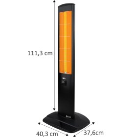 Resim UFO Micatronic Serisi Kule Tipi 2400 W Infrared Isıtıcı – Metal Gövdeli, Kapalı ve Açık Alan Kullanımına Uygun, 111,3×37,6×40,3 cm 
