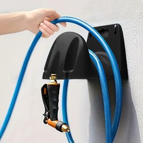 Resim 1 adet Paslanmaz Plastik Bahçe Hortum Tutucu - Duvara Monte, Alan Tasarrufu Sağlayan Açık Hortum Askısı, Bahçe ve Bahçe Sulama Sistemi için Şık Bohem Tasarımı, Dayanıklı ve Çok Yönlü, Bahçe Sulama Sistemi|Modern Bahçe Aksesuarı|Dayanıklı Plastik 