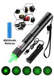 Resim farissu Turbo X Yeşil Şarjlı Lazer | 6800 mAh Pil | Uzun Menzilli & Çoklu Işık Efektli 