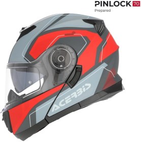 Resim Acerbis Serel 22-06 Kask Gri Kırmızı 