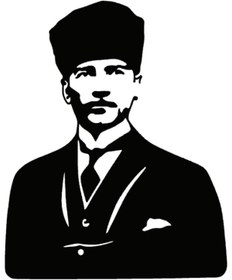 Resim Genel Markalar Kalpaklı Atatürk Sticker 20 X 26 Cm 