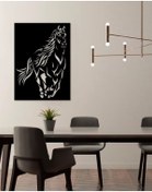 Resim Desenli At Tasarımlı Hayvan Figürlü Metal Dekoratif Modern Duvar Tablosu Ev Ve Ofis İçin 