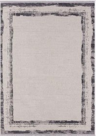 Resim Çam Halı Mona Vs004g Krem Antrasit Modern Desen Salon Halısı 