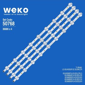 Resim OEM WKSET-5768 36686X4 SSC_65UK63(BOE)_9LED_SVL650A75_REV1.0_171201 SSC_TRIDENT_65UK63_S 4 ADET LED BAR 