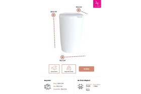 Resim Primanova 6 Lt Banyo Mutfak Tezgah Üstü Çöp Kovası - Beyaz 