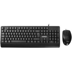 Resim Everest KM-619 Siyah USB Q Standart Klavye + Mouse Set 