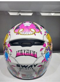 Resim Kask Çocuk Sway 815k Gloss Gırl Full Face Çok Renkli 