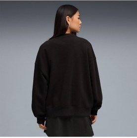 Resim Puma Wardrobe Essentials Crew Kadın Siyah Sweatshirt 636035 Siyah 